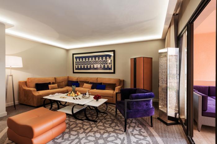 Moevenpick Hotel Mansour Eddahbi Marrakech Марракеш Номер фото A living room at the Mandarin Oriental, Munich